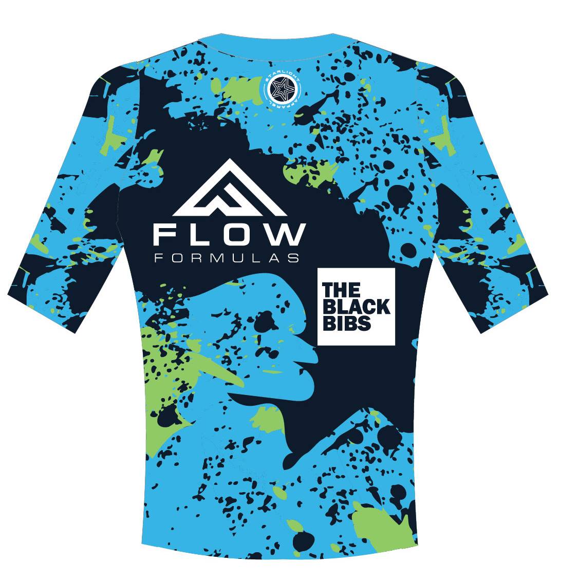 Flow Formulas 3/4 Sleeve XC Trail Tee - Green/Blue