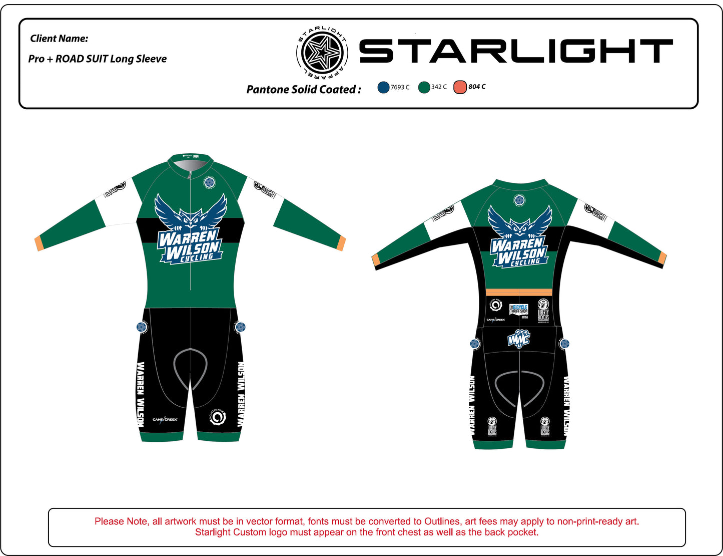 Warren Wilson Cycling Long Sleeve Skin Suit