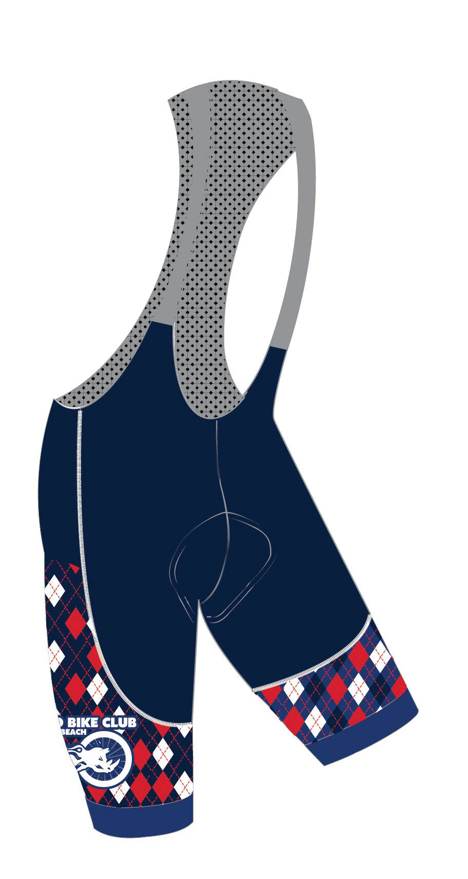 Rhino Pro+ Bibs, Navy/Red/White