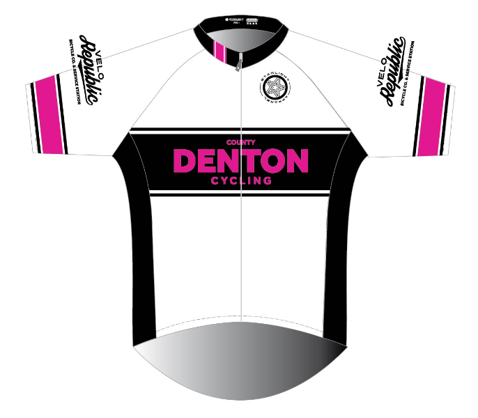 Denton County Cycling Pro Summer Black Pink Race Fit