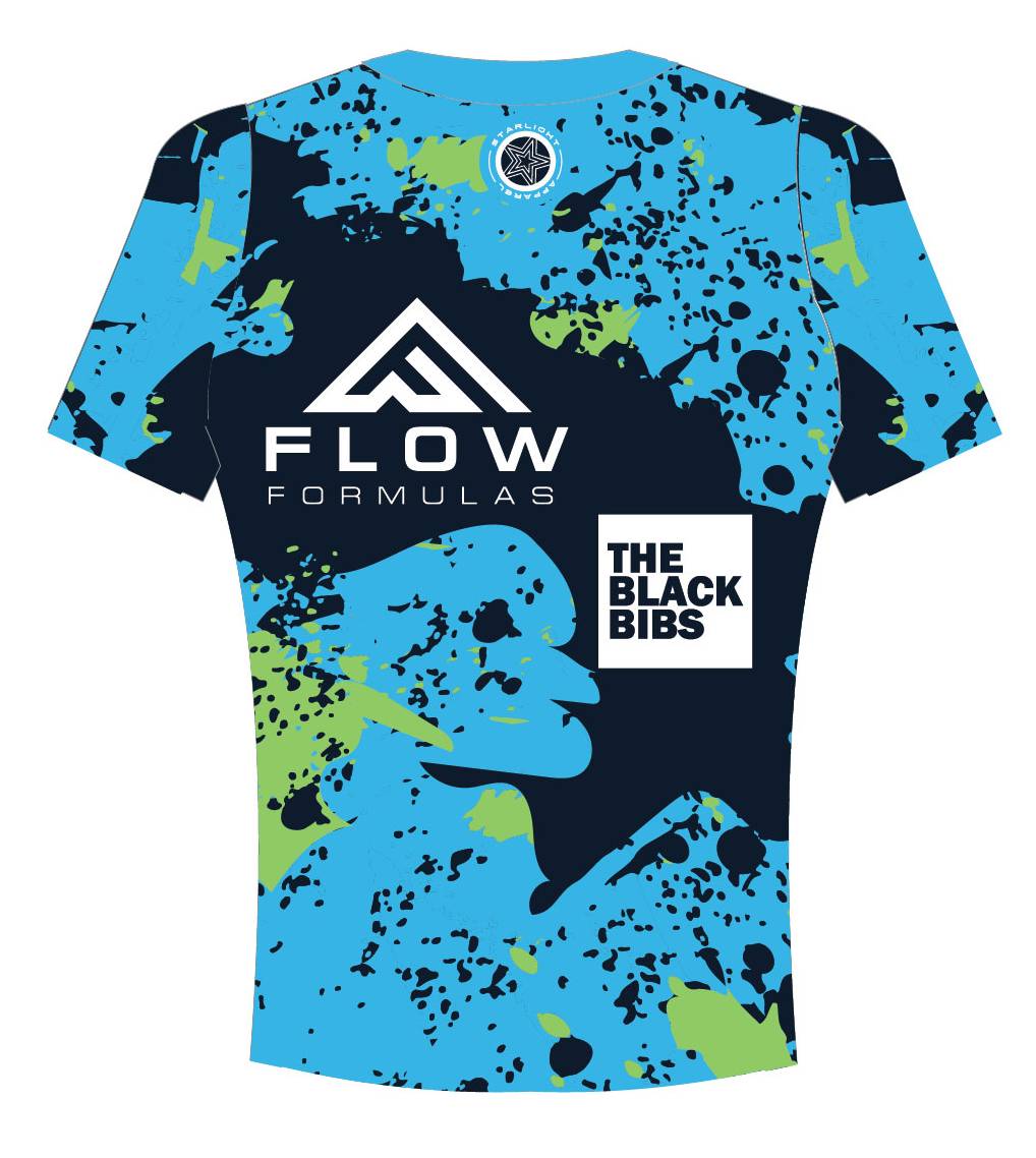 Flow Formulas Short Sleeve XC Trail Tee - Green/Blue