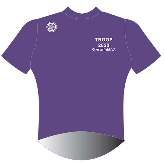 Troop 2822, Short Sleeve, Round Collar,Tech Tee