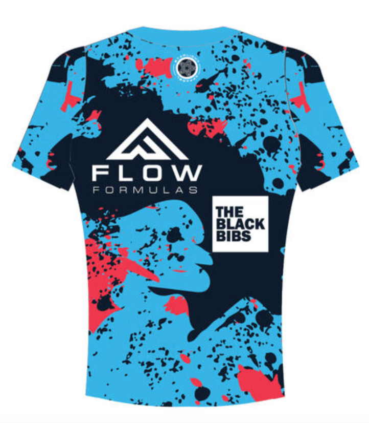 Flow Formulas Short Sleeve XC Trail Tee - Coral/Blue
