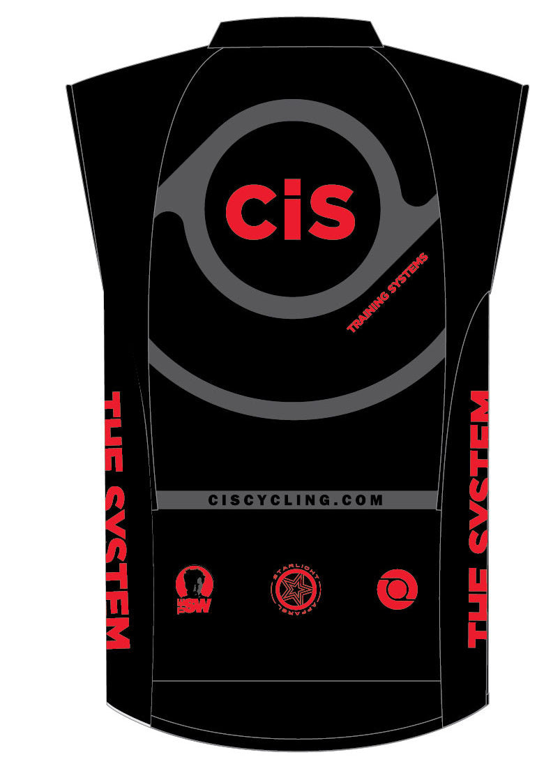 CIS Wind Vest, Black/Red