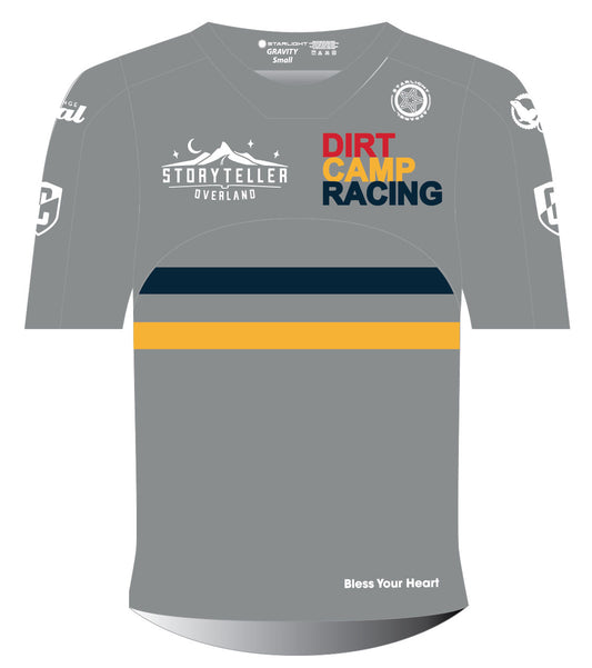Dirt Camp Racing Downhill Jersey - Gray, Short Sleeve