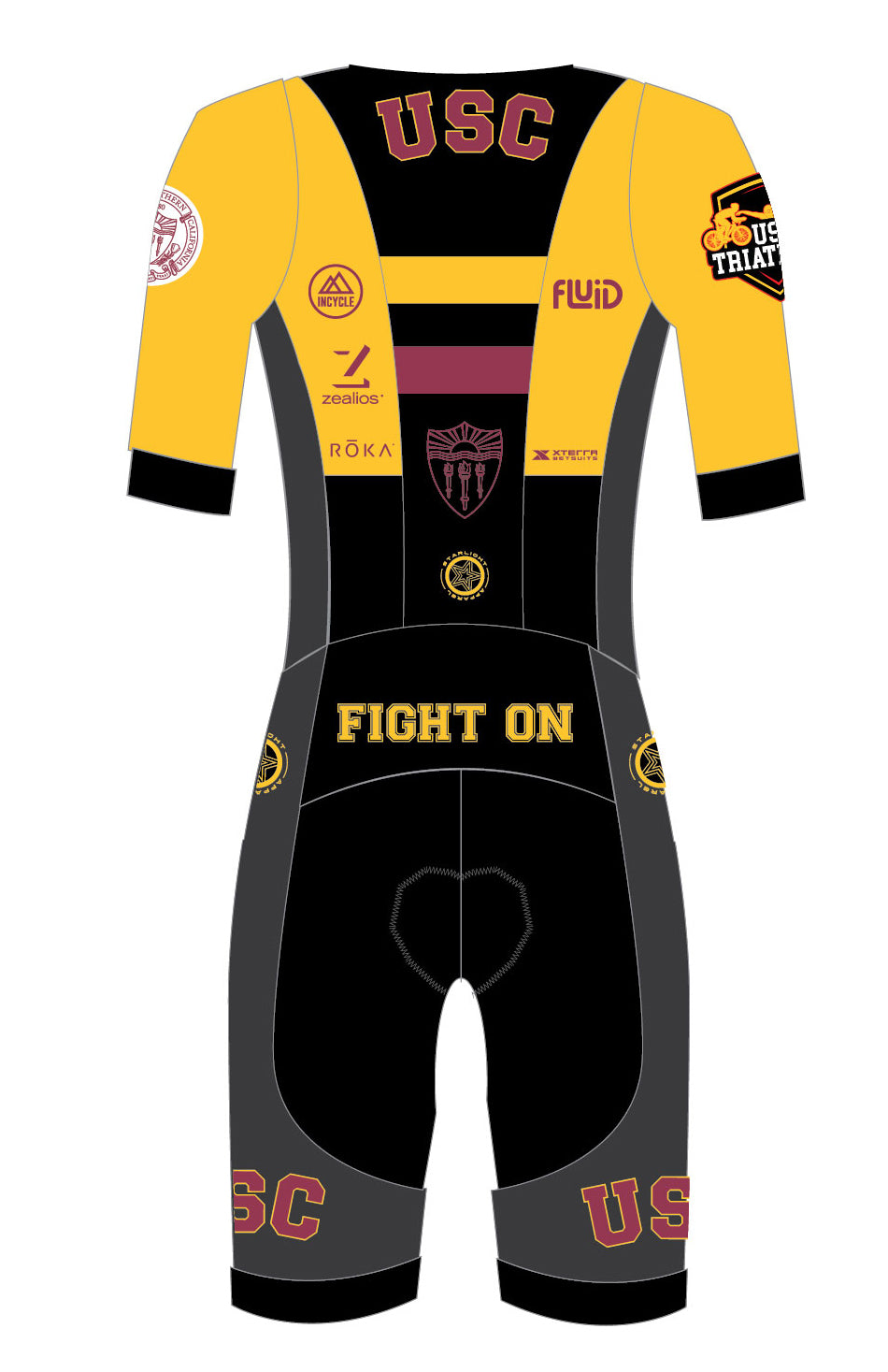 USC Triathlon Short Sleeve Tri Suit